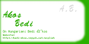 akos bedi business card